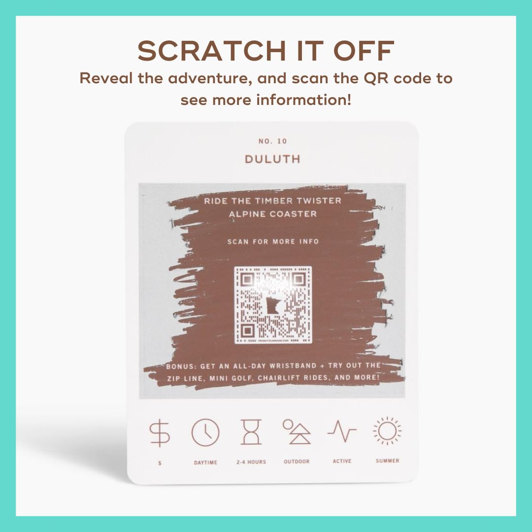 Minnesota Adventure Bucket List: 50 Scratch-Off Cards Featuring Minnesota Tourist Attractions, Outdoor Activities, and Road Trips - Perfect Experience