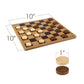 Gamie Wooden Checkers Board Game, Wood Family Board Game for Game Night, Indoor Fun and Parties, Develops Logical Thinking and Strategy, Best Gift
