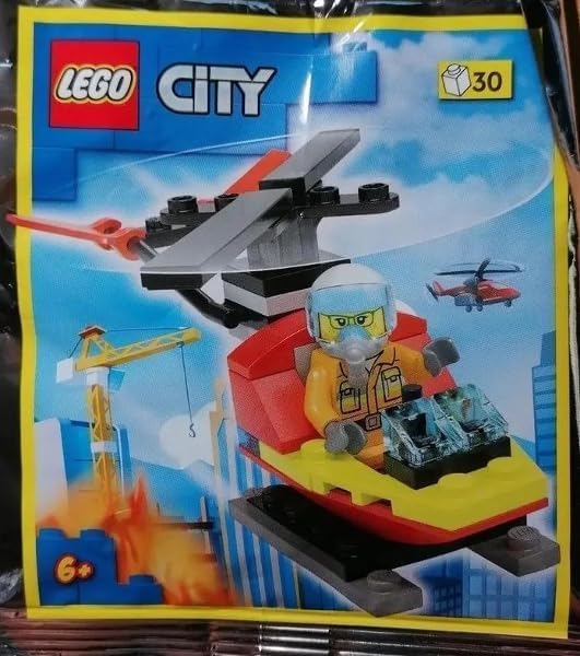LEGO City: Firerfighter Minifigure in Helicopter (Ages 6+) Mini Set