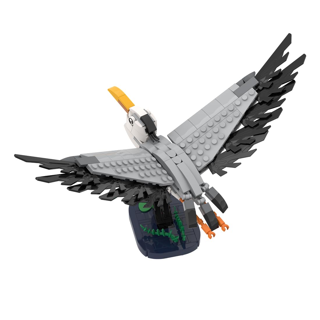 GoAssemb Flying Heron Building Blocks Set, MOC-212038 - Creative Bird Model Kit for Adults, Detailed DIY Construction, Easter Gift or Decoration, 234