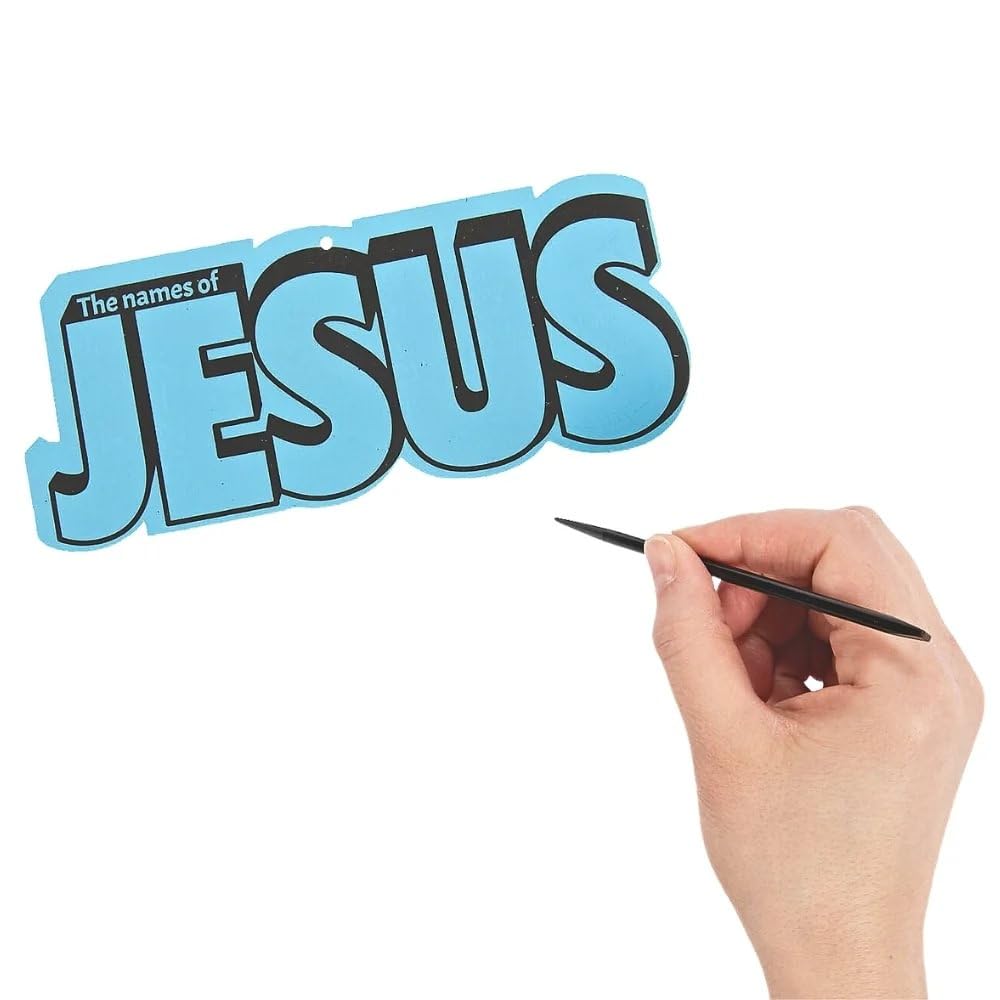 Fun Express Scratch 'N Reveal Names of Jesus - Interactive Craft Activity for Kids - Perfect for VBS Vacation Bible School Supplies Educational