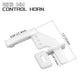 WMYCONGCONG 10 PCS 1.2x210mm Steel Pushrods Parts + 10 PCS Nylon Micro Control Horns 21x11mm 4 Holes for RC Airplane Plane DIY Parts