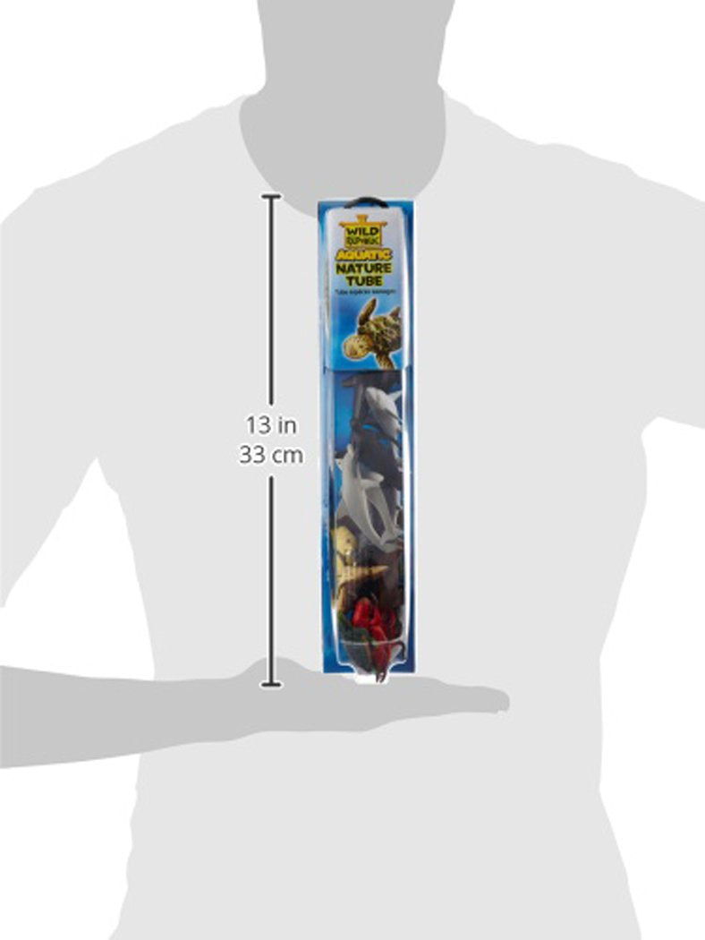 Wild Republic Aquatic Animals, Toy Figures, Tube Animals, Kids Gifts, Ocean theme Party Supplies, Sea Creatures, 18-Piece Collection