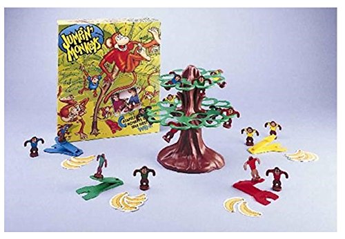 Pressman Jumpin' Monkeys: Catapult Your Monkeys Into The Tree to Win, Multi, 5"