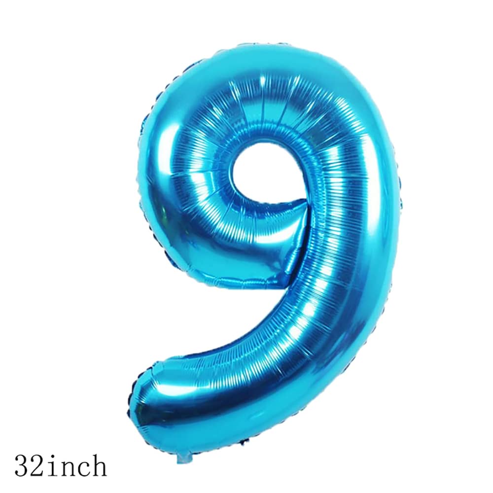 Balloons, 11 pcs Foil Balloons 9 year old for 9st Birthday Party Supplies Decoration? Confetti Balloon Kids Party Balloons Birthday Party Supplies 9