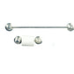 International Miniatures by Classics Dollhouse Miniature Bathroom Silver Towel Bar and Toilet Paper Holder
