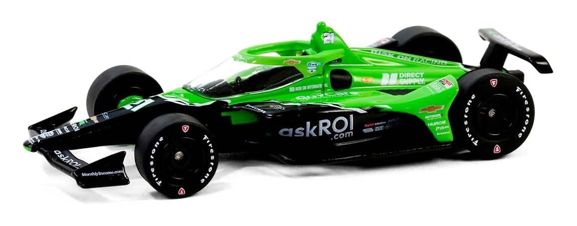 #21 Rinus VeeKay / Ed Carpenter Racing Risk On International (2024 NTT IndyCar Series) Diecast 1:64 Scale Model - Greenlight 11605
