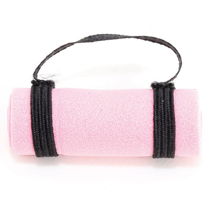 International Miniatures by Classics Dollhouse Miniature Pink Yoga Mat Exercise Fitness with Carrying Strap