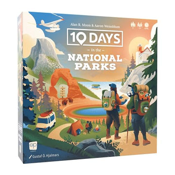 10 Days in The National Parks Board Game - Hike, Boat, Fly, or Drive to Scenic American Landmarks. Easy-to-Learn Card Drafting & Hand Management Game