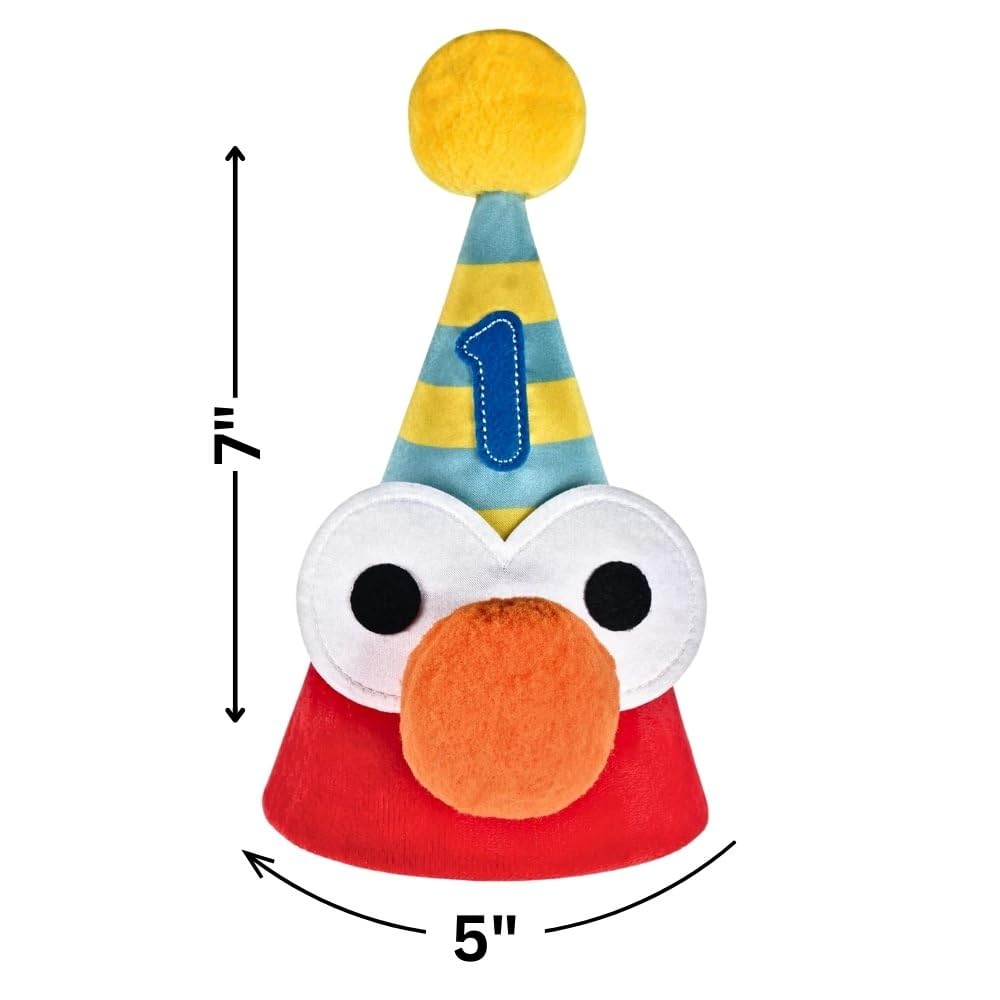 Fun Everyday Sesame Street Deluxe Cone Hat - 7" x 5" (1 Pc.) - Vibrant Design - Perfect for Parties and Playdates