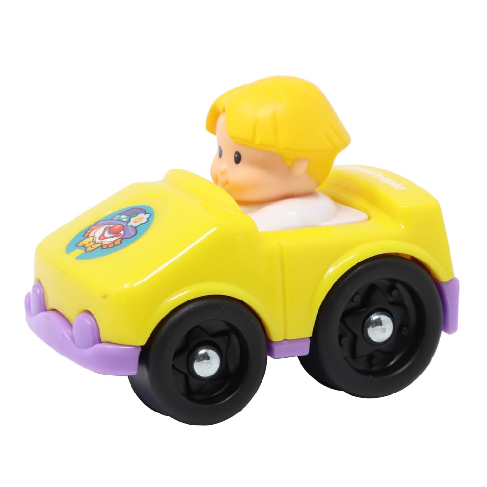 Fisher-Price Replacement Part Little People Wheelies Loops 'n Swoops Amusement Park Playset Y8854 - Replacement Yellow and Purple Car with Eddie