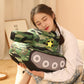 XIZHI Car Plush Toy Soft Stuffed Car Plush Pillow Toy CuteTractor Cartoon Throw Pillow Plushie Gifts for Kids Birthday Christmas Party (Tank)