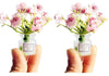 Miniature Flowers in Vase Set - 1:6 Scale Dollhouse Décor with Realistic Details, Tiny Floral Arrangements for Micro Landscape, Train Platform