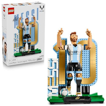 LEGO Editions Lionel Messi - Soccer Legend - Building Set for Boys & Girls, Ages 12+ - Collectible Soccer Gift with Plaque - Kids Bedroom or Shelf