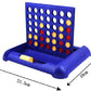 4 IN A ROW Board Games Foldable Line up 4 Toys Children's Educational for Kids Blue SHUYUE