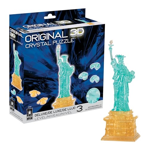 Statue of Liberty Crystal 3D Puzzle Deluxe, 78-Piece Brain Teaser, Ages 12+