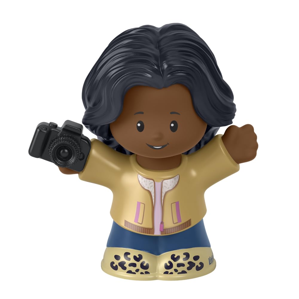 Fisher-Price Replacement Part Little People Career Playset - HBW68 ~ Replacement Photographer Figure ~ Wearing Tan Jacket and Carrying 35mm Camera ~