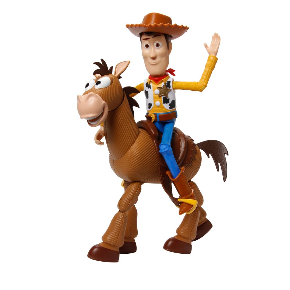 Mattel Disney and Pixar's Toy Story 4 Woody and Bullseye 2-Character Pack, Movie-inspired Relative-Scale for Storytelling Play (Amazon Exclusive)
