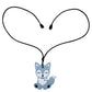 Sensory Chew Necklaces,2 Pack Fox Silicone Chew Toys,Blue & Grey