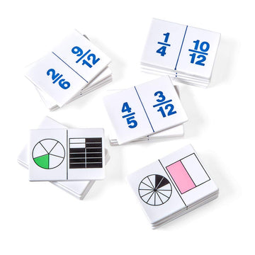 hand2mind Plastic Fraction Dominoes Game Tiles, Montessori Math Materials for Kids to Learn Decimal and Fraction Equivalence Math Manipulatives 4th