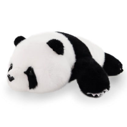 Furvana Plush Panda Stuffed Animal, Black and White Plush Pillow, 12" Soft Cuddly Toy, for Kids and Girls Birthday Christmas