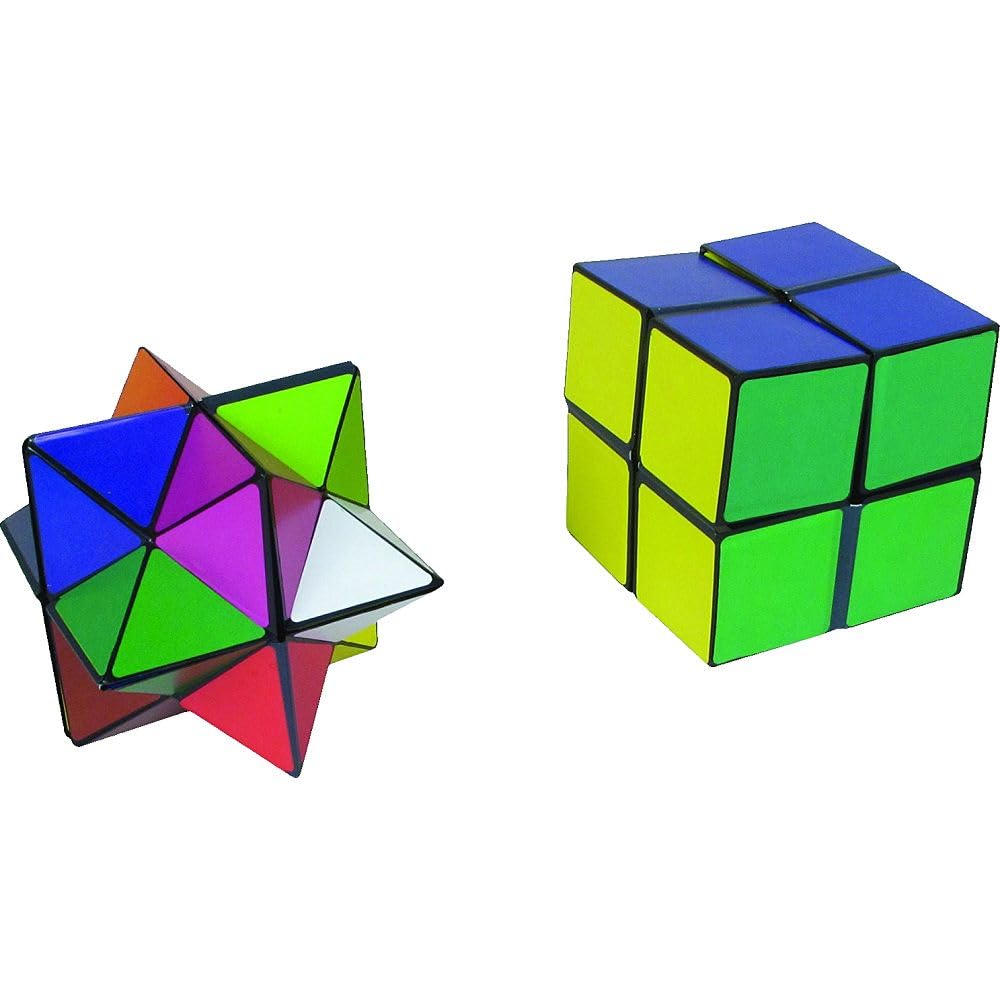 California Creations The Amazing Star Cube: 2 Piece Transforming Geometric Puzzle - Solve The Cube To Find The Hidden Star
