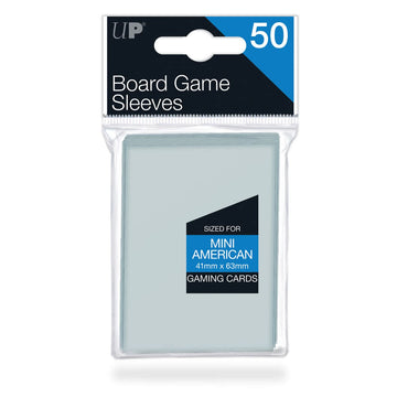 Ultra PRO - Mini American Board Game Sleeves (50ct) for 41mm x 63mm Cards - Card Sleeves for Board Games and Trading Card Games, Card Sleeves Protects