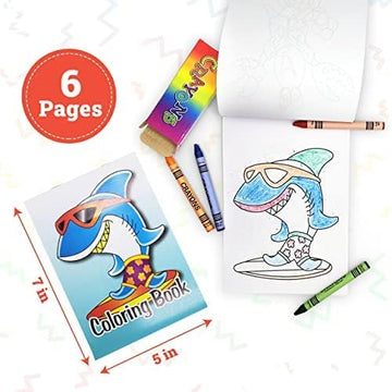 Bottles N Bags Bulk 72 Mini Coloring Books for Kids,Coloring Book & Crayons (72 Pcs) Party Favors, Giveaways for Kids | Classroom, Stocking Stuffers