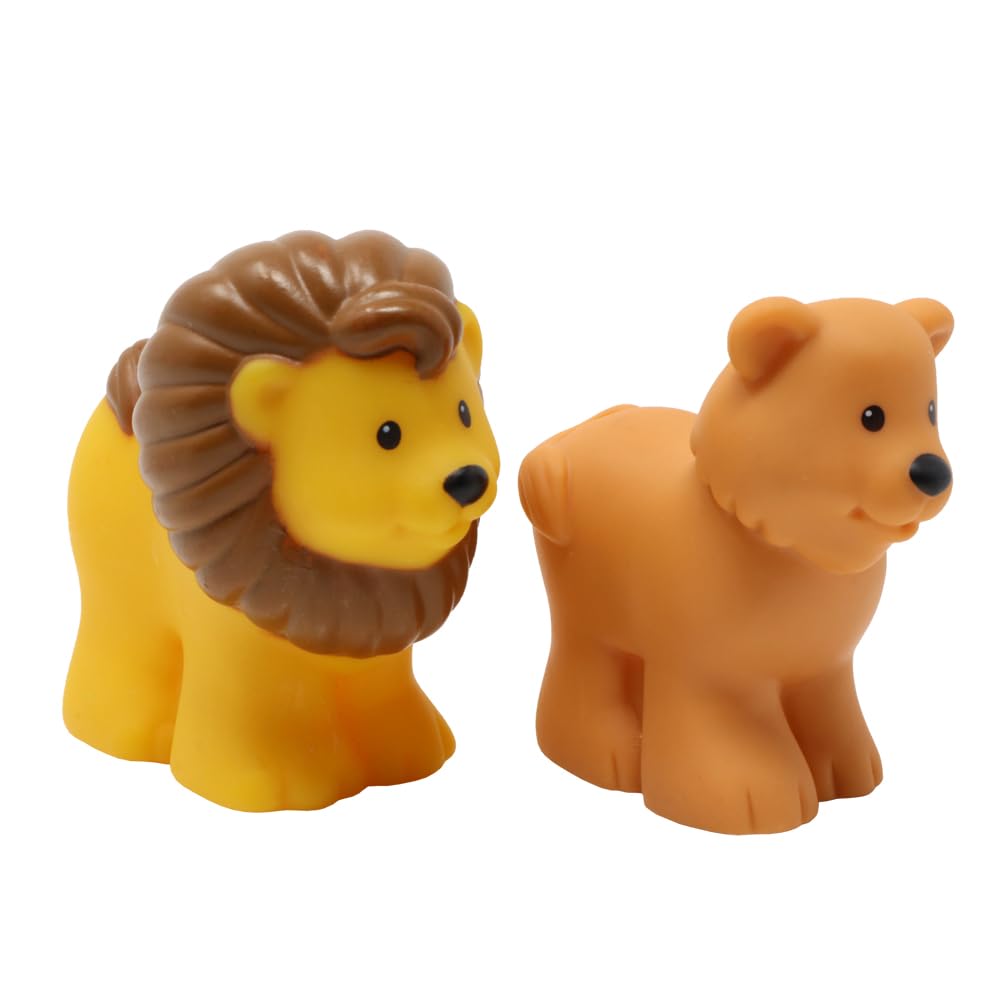 Fisher-Price Replacement Parts Little People Noah's Ark Playset BMM06 - DKV74 - Replacement Pair of Male and Female Lions