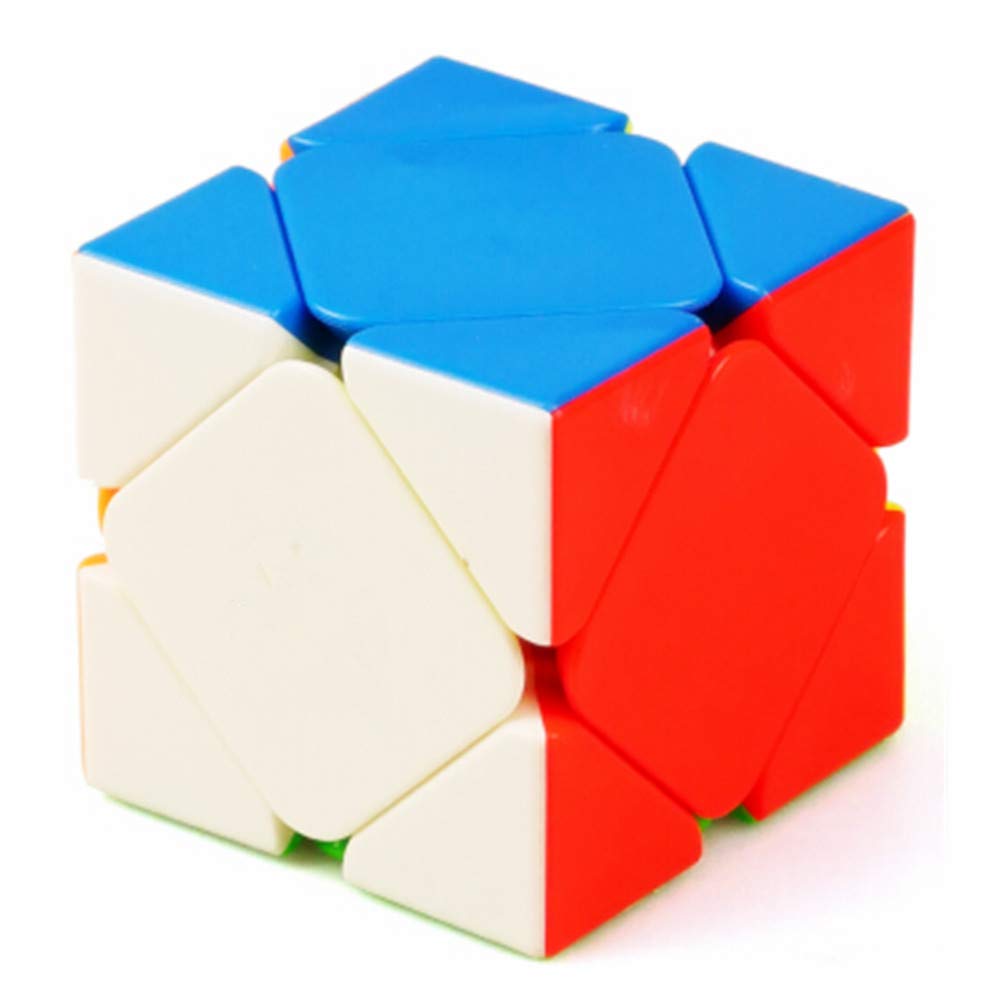 CuberSpeed Skew Ultimate Stickerless Magic Cube Skew Stickerless Speed Cube Puzzle Corner Twist Toys for Kids