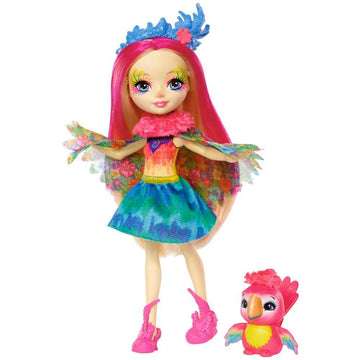 Enchantimals Peeki Parrot Doll and Sheeny Animal Figure