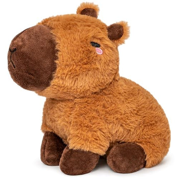 Happy Fuel Capybara Microwavable & Weighted Stuffed Animals -1.5 Lbs Unscented Heating Pad for Period Cramps Pain Relief and Anxiety, Cute Capybara