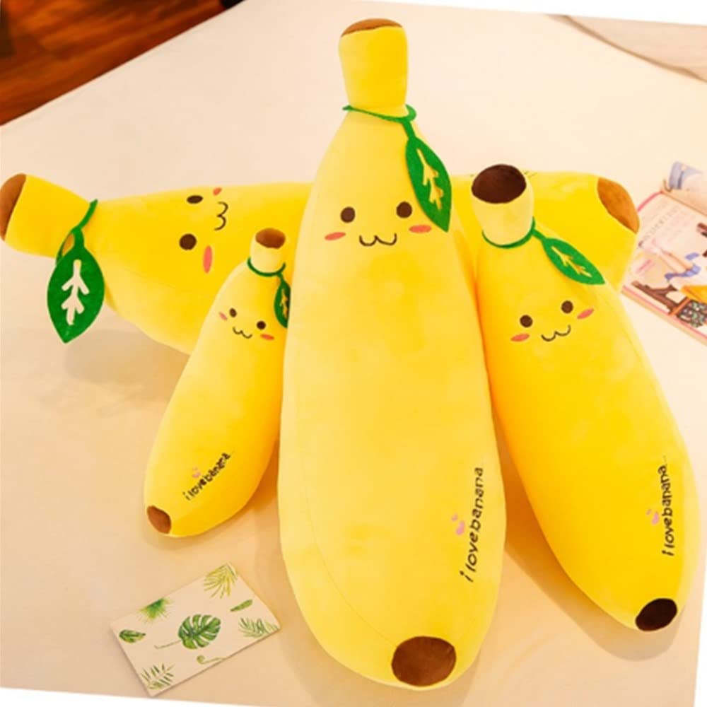 OUKEYI 48cm/18.8 Banana Plush Stuffed Animal Toys, Cute Soft Comfortable Hugging Pillow Birthday Gifts for Kids