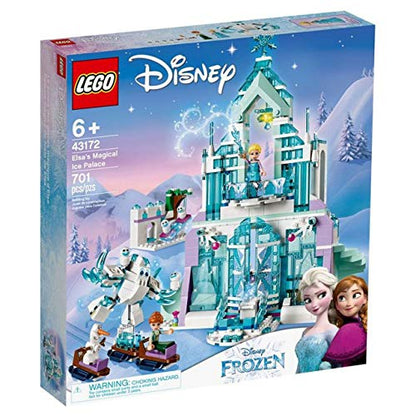 LEGO Disney Frozen Elsa's Magical Ice Palace 43172 Toy Castle Building Kit with Mini Dolls, Castle Playset with Popular Frozen Characters Including