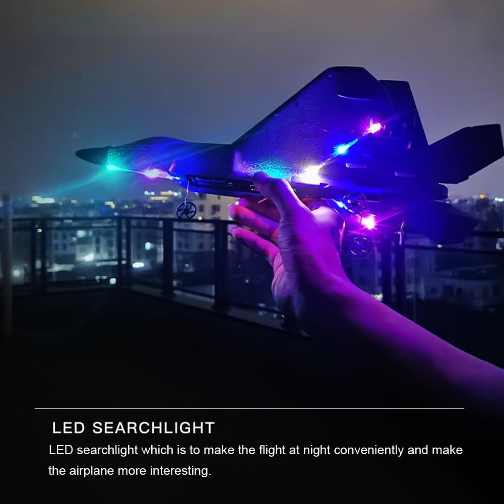 SAYZON F22 Raptor RC Plane 4CH RC Airplane LED Light 2.4GHz RC Jet for Beginners