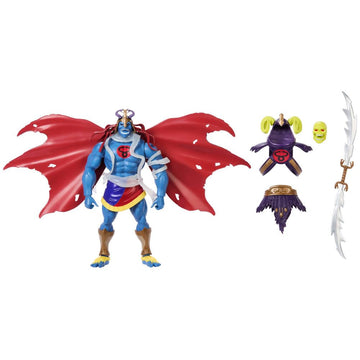 Masters of the Universe Origins X Thundercats Action Figure Skell-Ra, 1980s Skeletor & Mumm-Ra, 5.5-inch Posable, Sword, Swap Heads & Armor & Cape