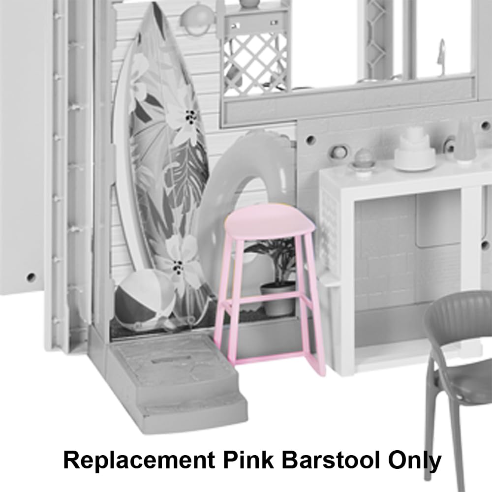 Replacement Part for Barbie Doll Dreamhouse Dollhouse Playset HMX10 - Replacement Pink Barstool