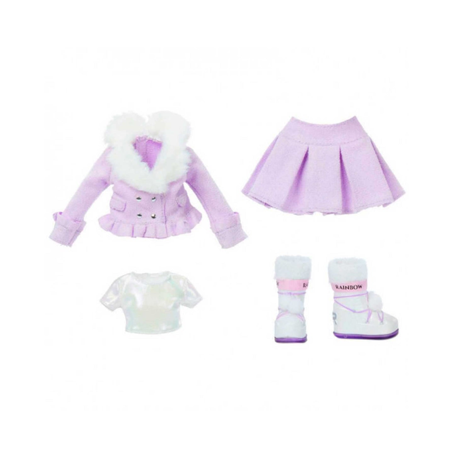 Rainbow High Winter Break Violet Willow - Purple Fashion Doll with 2 Outfits, Snow Gear and Display Stand - Gift and Collectable for Kids Ages 6+