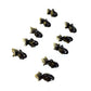 An_Shop 10pcs Artificial Animal Accessories Clay Goldfish Packs Miniature Figurine Mini Decorative for DIY Ornament Craft DIY Dollhouse Black-Gold