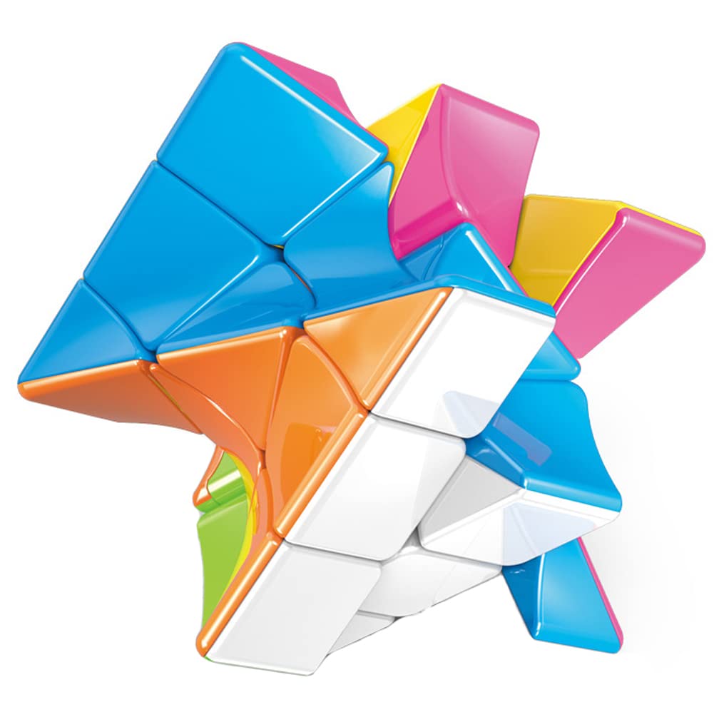 Twisty Speed Cube 3X3X3 Twisted Magic Cube Puzzle Toy Stickerless Colorful