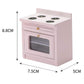 Simhoa Pink Kitchen Stove with 2 Burners & Wide Oven for 1/12 Doll House Furniture