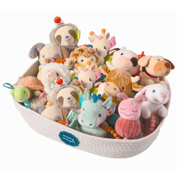 Taggies Soft Baby Rattle with Teether Ring, 6-Inches, Buddy Dog