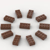 500 Piece Brown 2x4 Bricks Bulk, Classic Building Block Flat, Compatible with Lego Parts and Pieces, MOC Building Bricks DIY Play Set for Kids Age 6+
