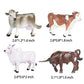 Hiawbon 12 Pcs Miniature Cattle Model Set Mini Cow Models Plastic Cattle Statues for Adult