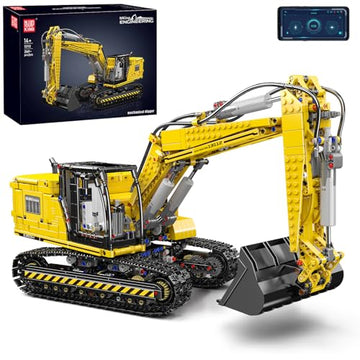 Mould King 13112 Upgraded RC Excavator Building Sets, 2169+ Pieces Building Model Kits, App Remote Control Construction Truck Excavator Science Kits
