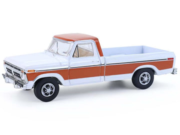 1977 F 150 Ranger XLT Pickup Truck Orange and White All Terrain Series 17 1/64 Diecast Model Car by Greenlight 35310D