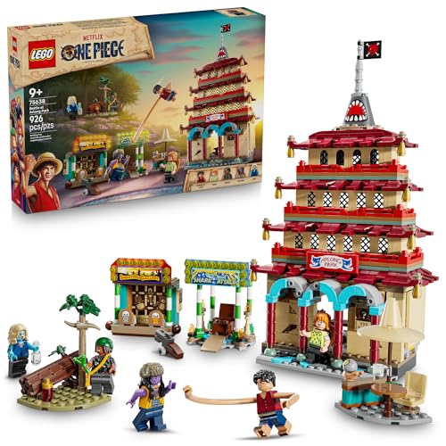LEGO ONE PIECE Battle at Arlong Park Building Blocks - Pretend Play Building Toy for Boys & Girls, Ages 9+ - 5 Straw Hat Pirates Toy Figures & Playset