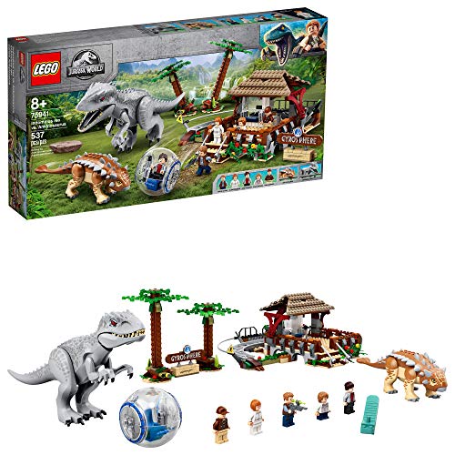 LEGO Jurassic World Indominus rex vs. Ankylosaurus 75941 Awesome Dinosaur Building Toy for Kids, Featuring Jurassic World Character Minifigures for