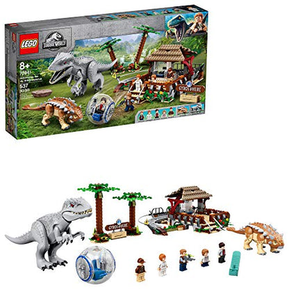 LEGO Jurassic World Indominus rex vs. Ankylosaurus 75941 Awesome Dinosaur Building Toy for Kids, Featuring Jurassic World Character Minifigures for