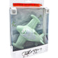 Chewy, The Teeth-32 Airplane Teething Toy 100% Natural Havea Rubber Green